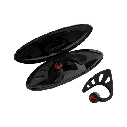 Wing-Style Ear-Hook TWS Wireless Earbuds with Oval Charging Case in Black, Green or White Options
