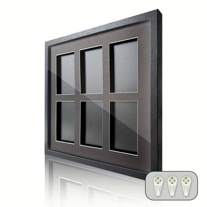 Wall-Mounted Trading Card Display Frame with Wood-Fiber Construction and 1, 2, 4, 6 or 10 Grid Options