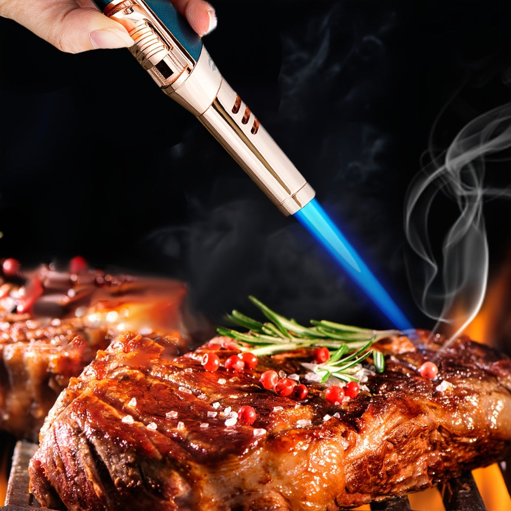 JOBON Pen-Style Torch Lighter with Rotating Nozzle, Slim Metal Body and Two Finish Options