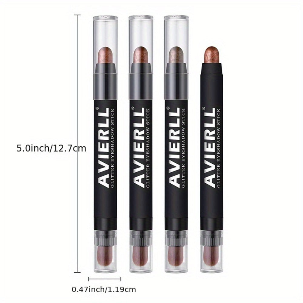 Waterproof Eyeshadow Stick Set 8 Piece – Shimmer, Pearlescent & Matte Eye Shadow Pencils, Creamy Blendable Formula, Long-Lasting Smoky Natural Glitter Eye Looks, Gift for Her