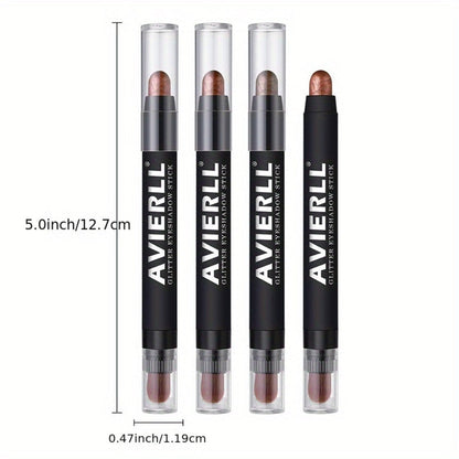 Waterproof Eyeshadow Stick Set 8 Piece – Shimmer, Pearlescent & Matte Eye Shadow Pencils, Creamy Blendable Formula, Long-Lasting Smoky Natural Glitter Eye Looks, Gift for Her