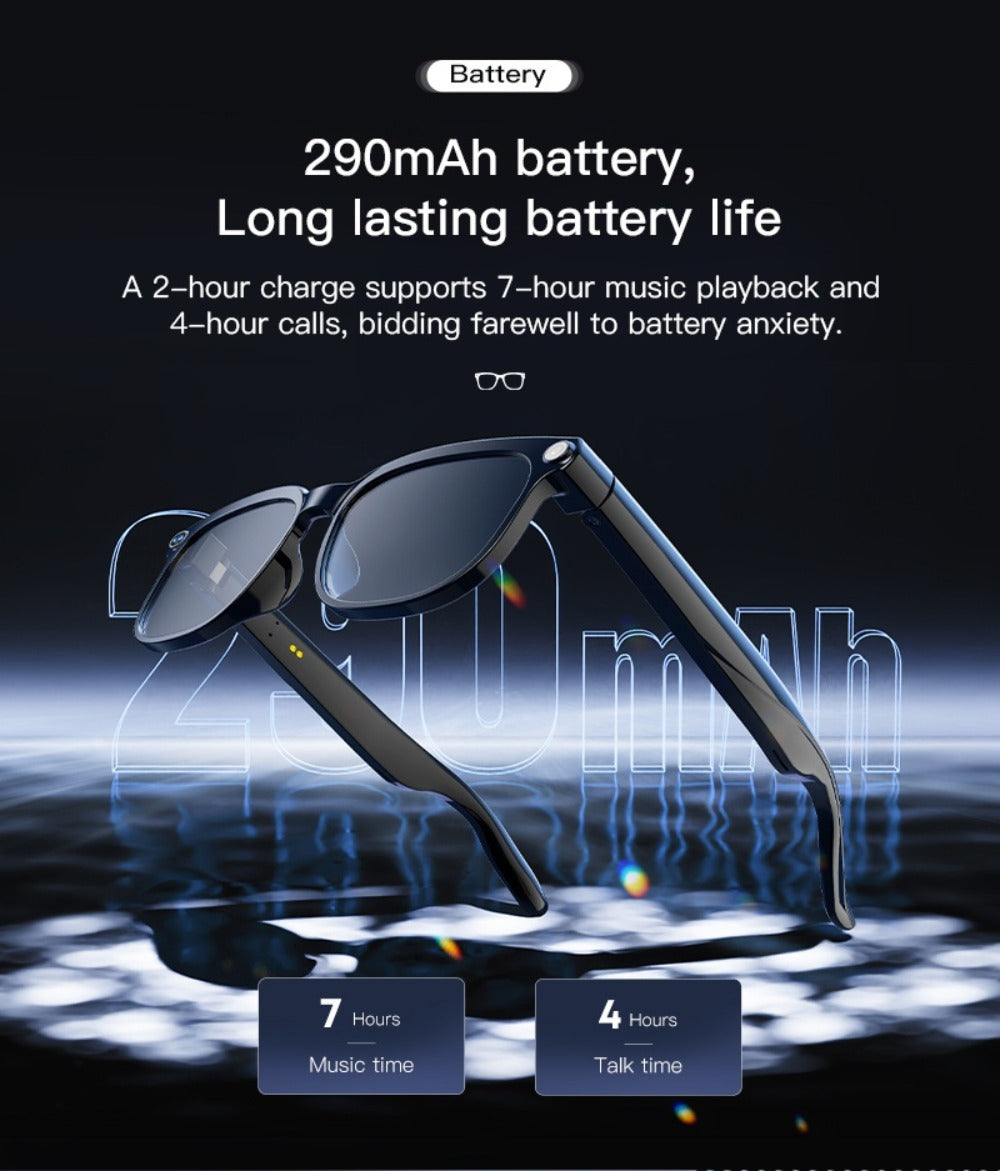 AI Camera Glasses 4K Recording & Real-Time Translation – 163 Languages, 8MP Wide-Angle FPV, 4GB Storage, Wireless Smart Glasses for Travel & Driving