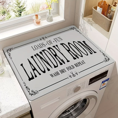 Kitchen Mat, 40x60cm Black Microfiber Dish-Drying and Laundry Counter Pad with Machine-Wash Care