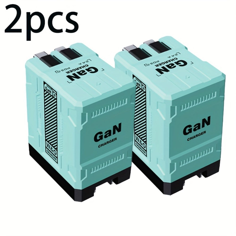USB-C Wall Charger with Integrated Dual Cables in Single or Two-Piece Packs and Multiple Colors