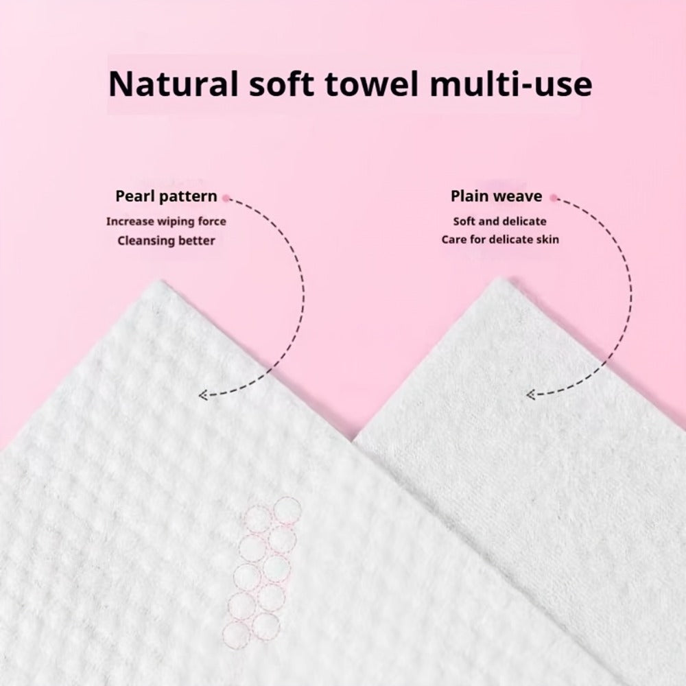 Disposable Face Towels 180 Pcs Soft Thickened Cotton Compressed Cleansing Towel for Women Men All Skin Types Travel Portable Facial Wipes 3 Packs 60 Pcs Each