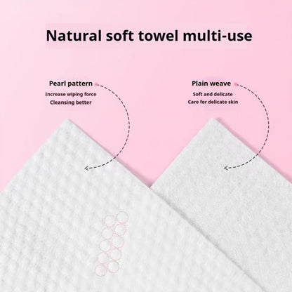 Disposable Face Towels 180 Pcs Soft Thickened Cotton Compressed Cleansing Towel for Women Men All Skin Types Travel Portable Facial Wipes 3 Packs 60 Pcs Each
