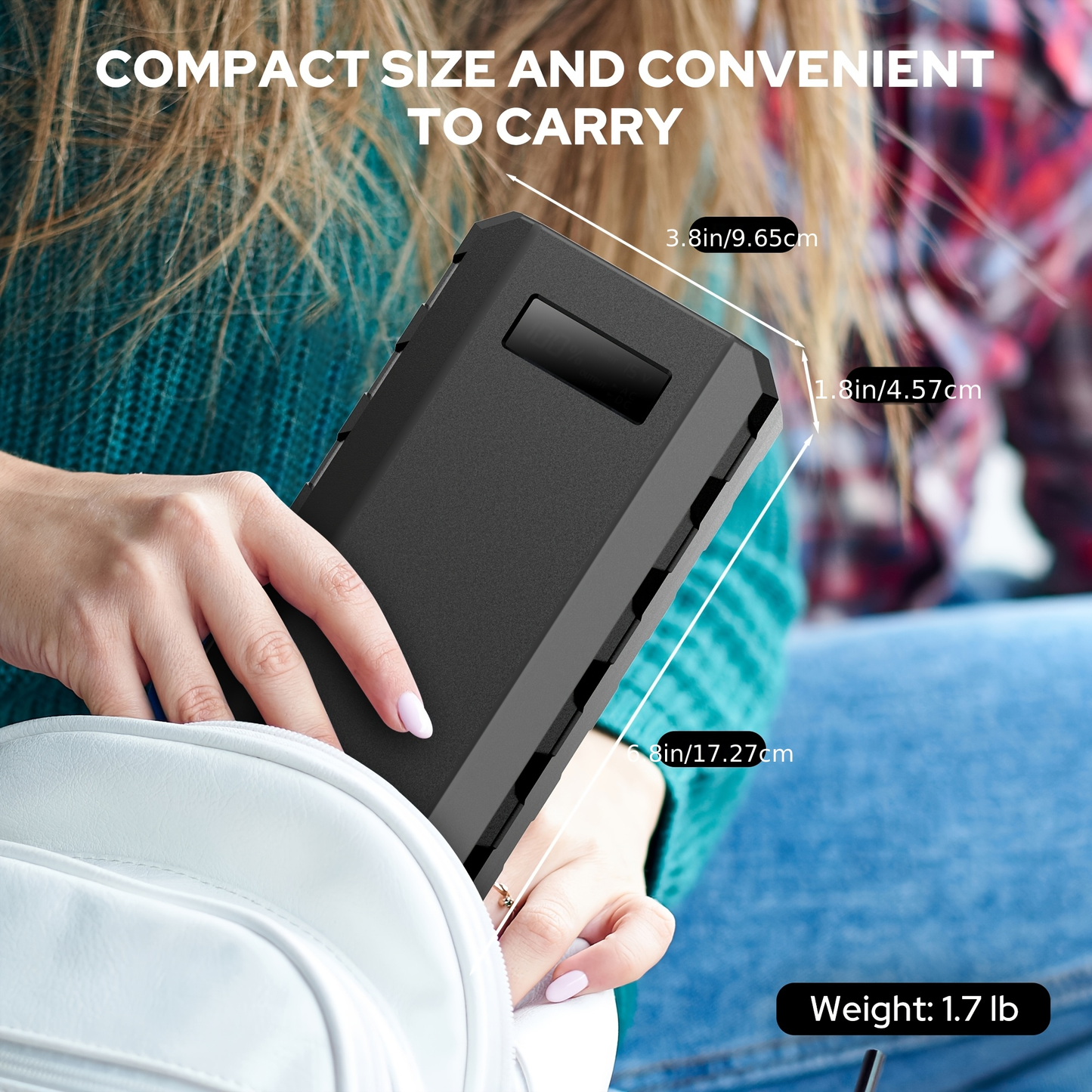 Portable Power Station 88.8Wh 65W Compact Unit with AC Outlet, QC3.0 USB, DC and Carry Handle