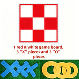 Red and white chessboard + medium chess pieces + storage bag