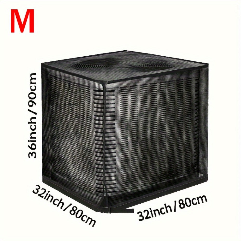 Outdoor Air Conditioner Cover with Mesh Vent and Adjustable Straps in Three Sizes for Central AC Units