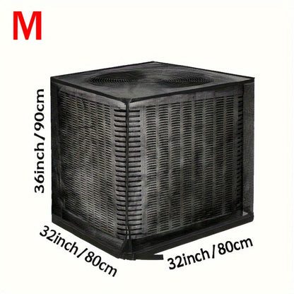Outdoor Air Conditioner Cover with Mesh Vent and Adjustable Straps in Three Sizes for Central AC Units