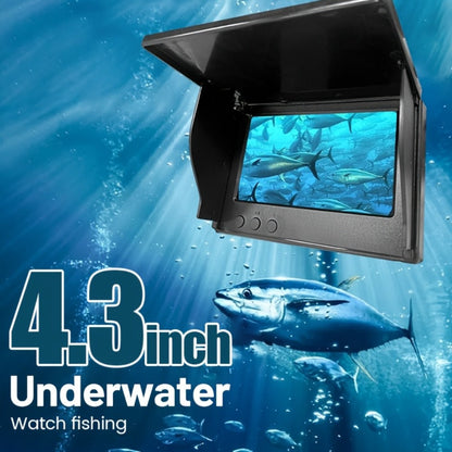 Underwater Fishing Camera 4.3-Inch HD Display with Night Vision & Triple Light Shielding – Portable Fish Finder with Bait Monitor, Complete Fishing Kit for Ice Lake River Sea Fishing