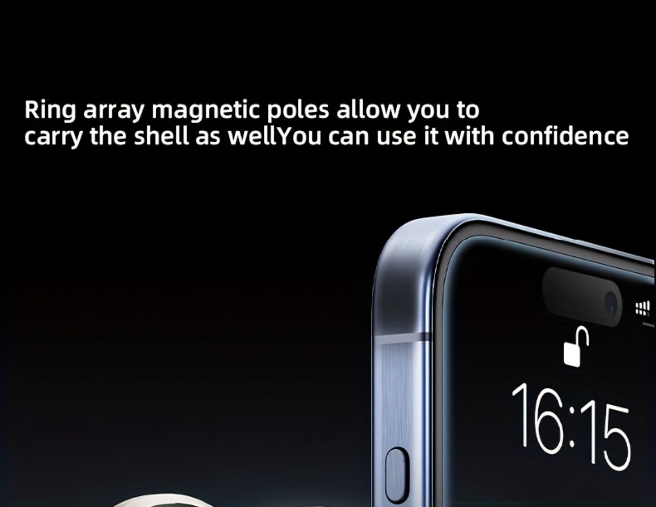 Magnetic Car Phone Holder 22 N55 Magnets 2400gf Force & 78LB Suction – 360° Adjustable Aluminum Alloy Mount with Cooling Vent Design | Compatible with iPhone 16 Pro Max / 15 / 14 / 13 / 12 Plus