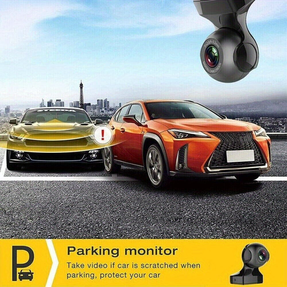 1080P WiFi Dash Cam 170° Wide Angle – HD Car DVR with G-Sensor, Loop Recording, Night Vision, Smartphone App View, Compact Windshield Camera for Cars & Trucks