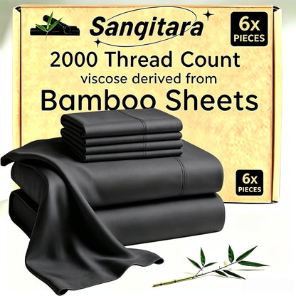 Bamboo-Blend-Style Fitted Sheet in Seven Colors and Twin, Full, Queen or King Checkout Sizes