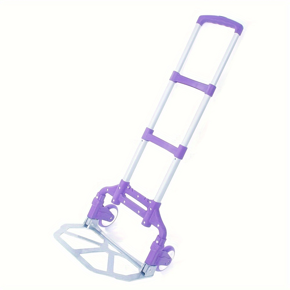 Folding Hand Truck Dolly Aluminum Collapsible Cart Portable Luggage Trolley 165 lbs Capacity