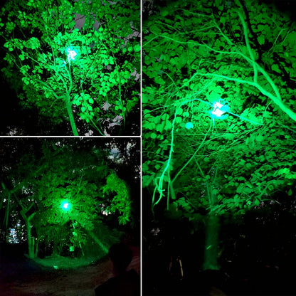 Night Hunting Flashlight with Remote Control Switch – 350 Yards High Power Green Red White Light, 18650 Rechargeable, Multiple Mounts for Hunting, Fishing, Camping & Beekeeping, Best Gift for Men