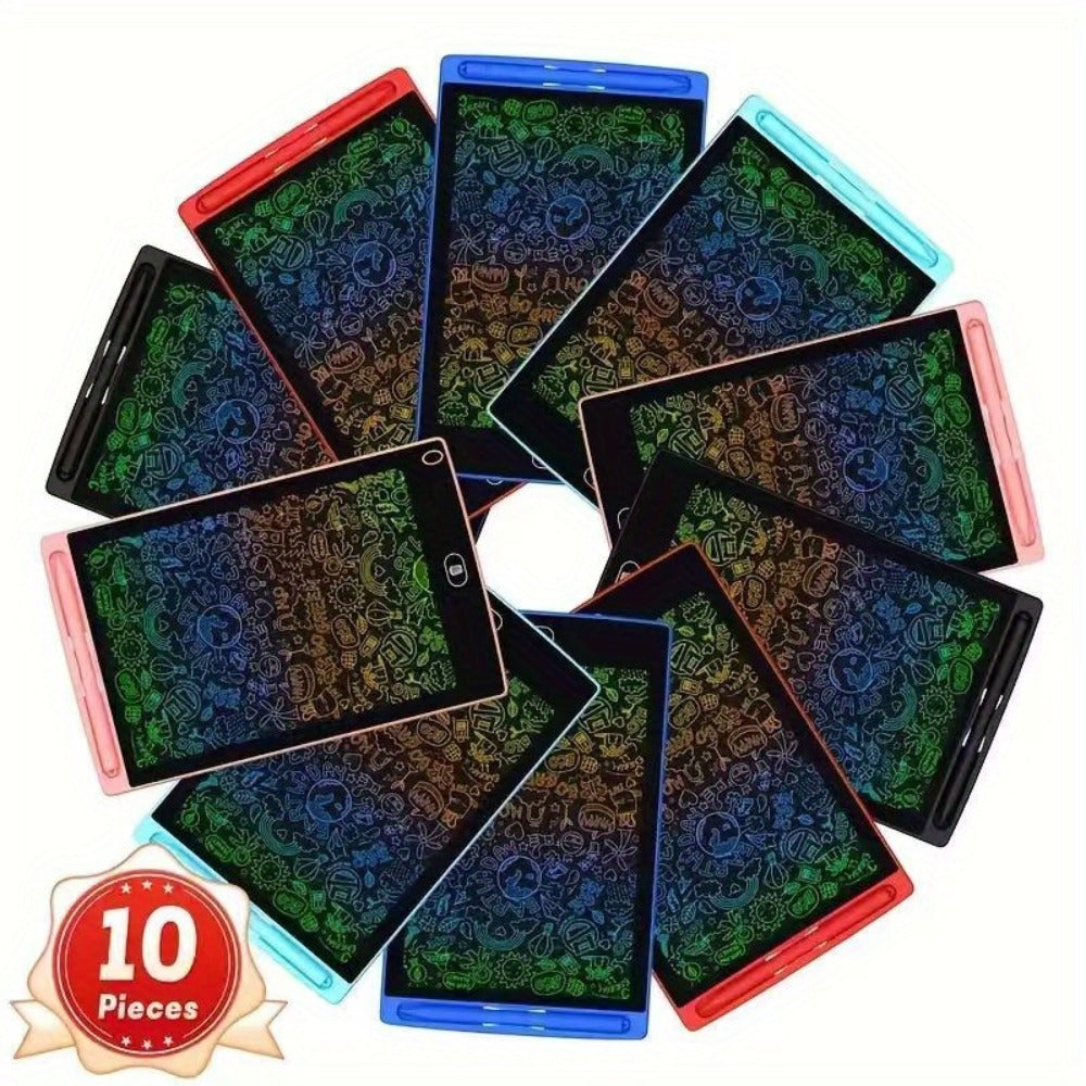 8.5-Inch LCD Drawing Tablets in 10- or 20-Piece Packs with Styluses and Multicolor Frames for Group Drawing