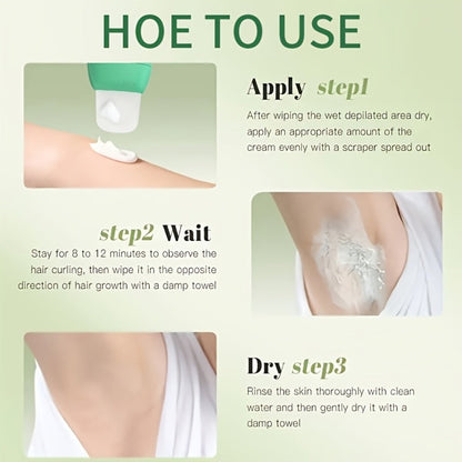 Hair Removal Cream ROZINO 100g Coconut and Squalane Tube with Carton for External Body Grooming