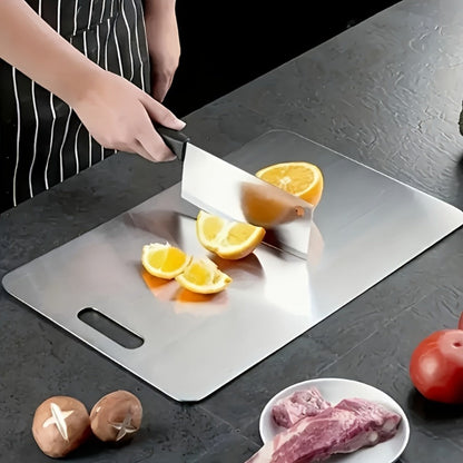 Stainless Steel Cutting Board Set of 3, Durable Kitchen Cutting Boards, & Easy to Clean, Space-Saving Nested Design for Meat