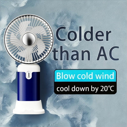 Foldable Handheld and Desk Fan with Three Speeds, USB Charging and White or Blue 1- or 2-Piece Options