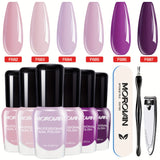 6pcs Cherry Blossom Pink Nail Polish