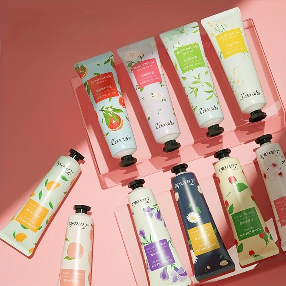 Hand Cream Gift Set 10pcs – Scented Shea Butter Mini Travel Size Moisturizer, Non-Greasy Fast-Absorbing Formula for Dry & Cracked Hands, Perfect Holiday & Mother's Day Gift