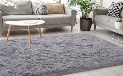 Gradient and Solid-Color Plush Shag Area Rug in 4 x 6, 5 x 8 or 6 x 9-Foot Checkout Options
