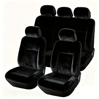 Car Seat Covers 5-Seat Plush Full-Wrap Set with Front and Rear Coverage in Seven Color Options