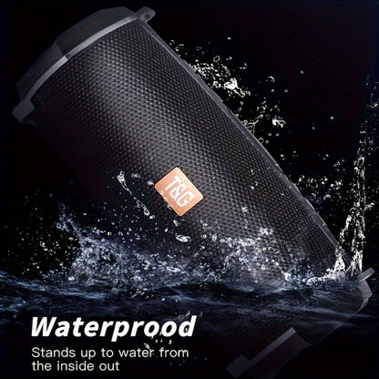 TG192 IPX4 Waterproof Portable Bluetooth Speaker Outdoor 2400mAh Rechargeable Wireless Speaker Color-Changing LED Breathing Light for Camping Picnic Party School Sports Family
