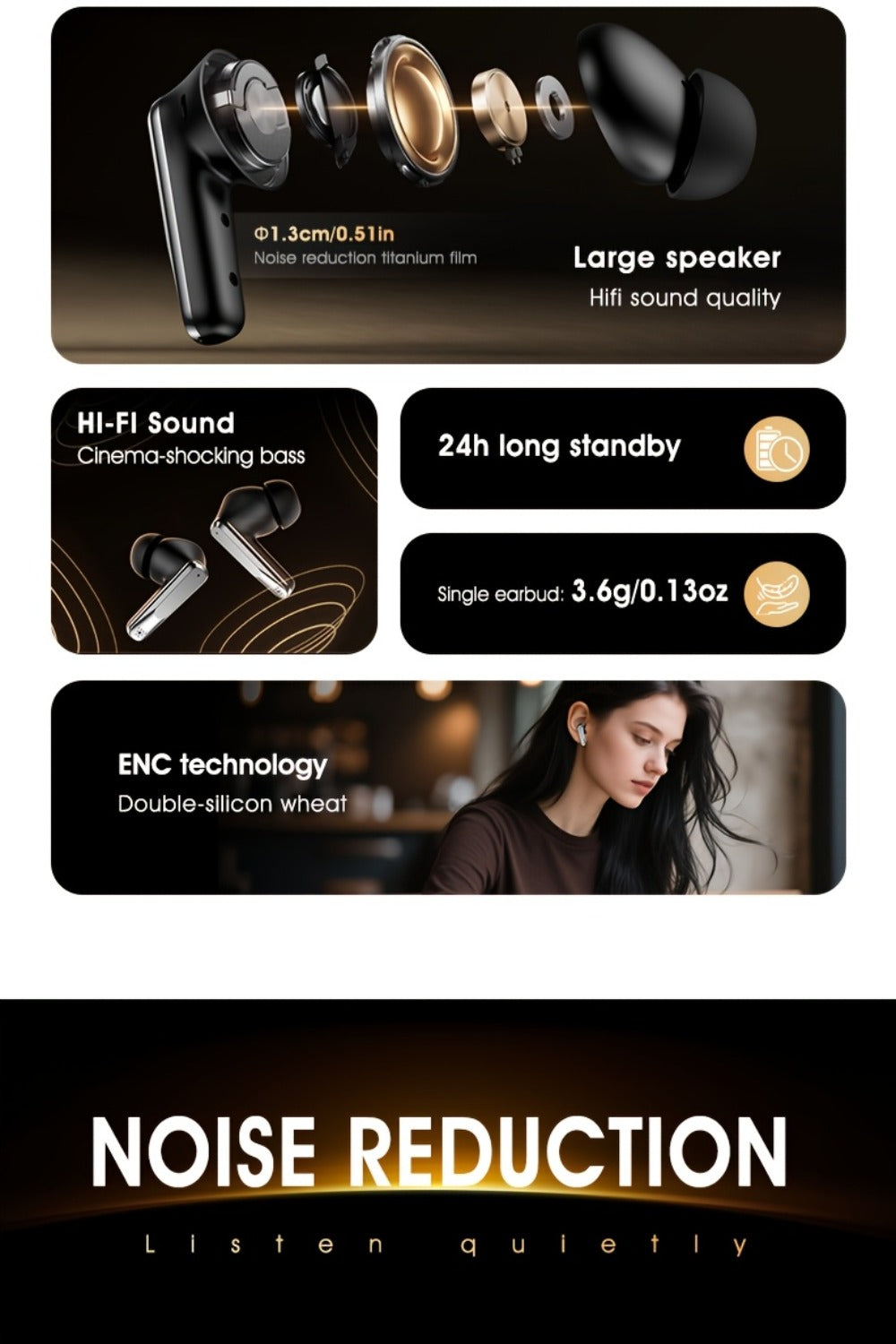 Acer Mini In-Ear Wireless Earbuds Bass Stereo Touch Control, Noise Cancelling Microphone Bluetooth 5.4, Portable Lightweight Long Battery Life, Compatible with Phone Laptop Tablet Mobile, for Exercise