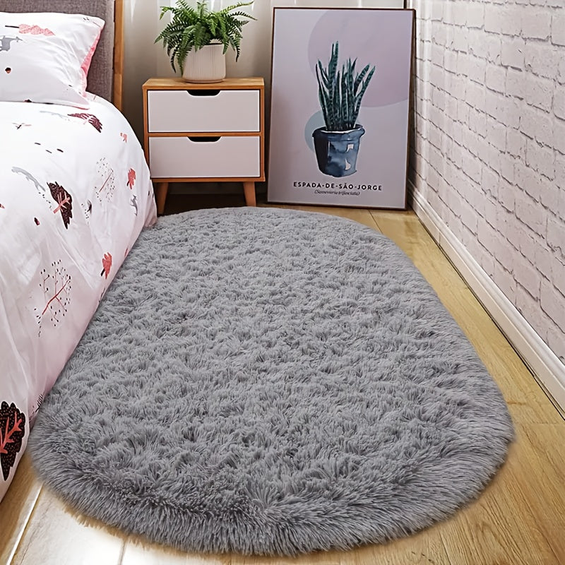 Area Rug Tie-Dye Shaggy Plush Design with Six Colors and Four Washable Sizes for Bedroom or Dorm