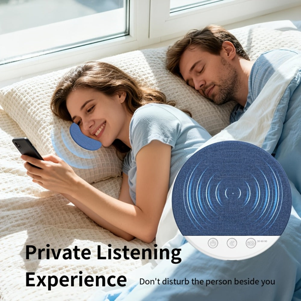 Sleep Pillow Speaker Wireless White Noise Machine with Rain Ocean Sounds, 2-Pack 49g Sleep Headphones