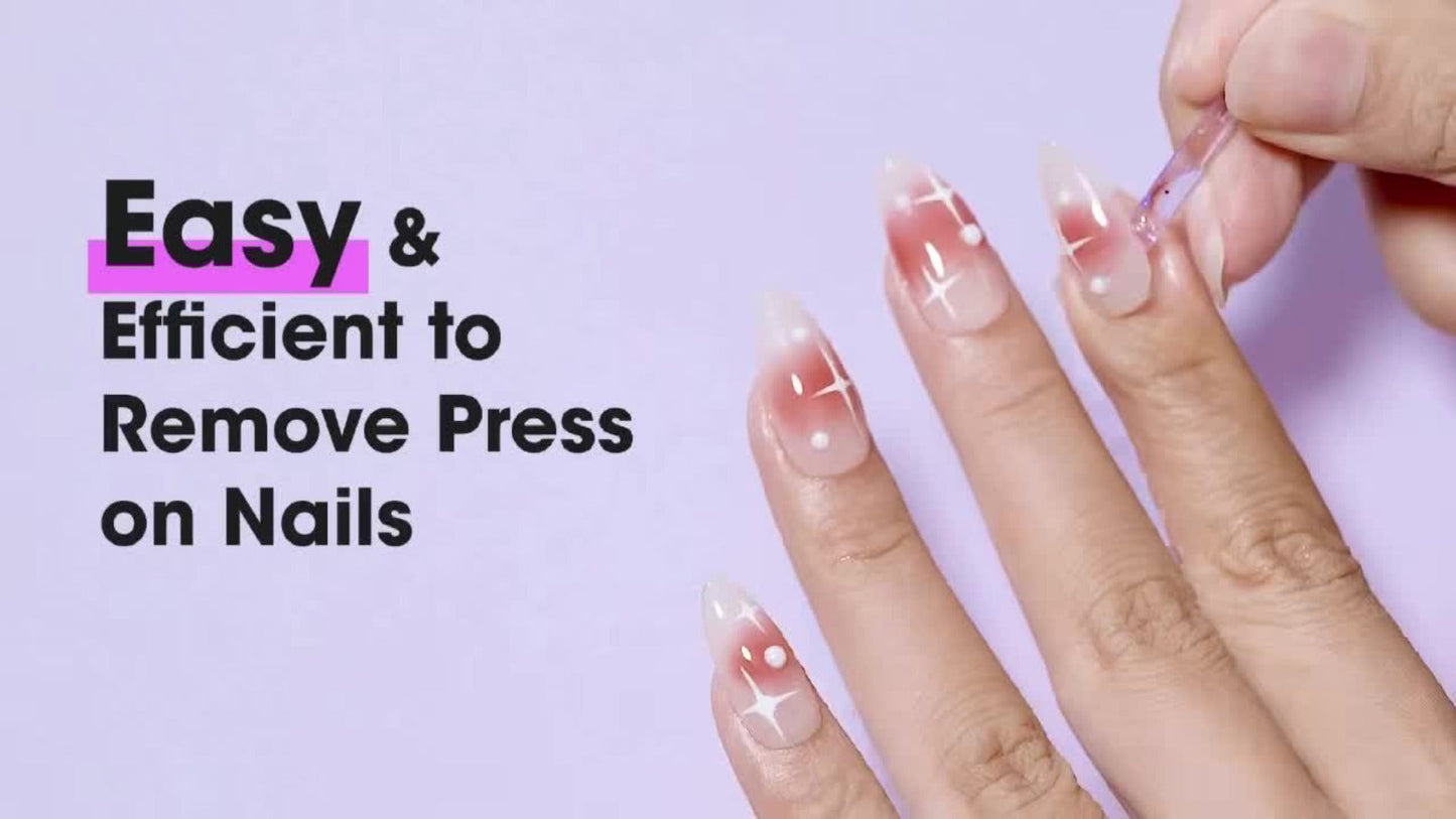 Nail Glue Remover 20ml Precision Needle Applicator Acetone Free - Fast Acting No-Mess Formula for Press On Nails Gel X Nail Tips Fake Nails - Non-Irritating Nail Glue Dissolver for Women