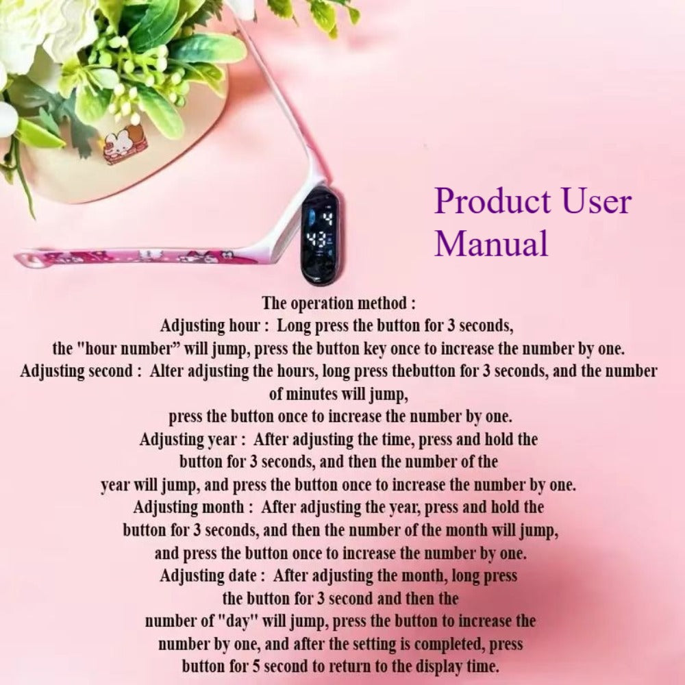 Sanrio Kuromi My Melody Kids Electronic Sports Watch Set 10 Pack – Kawaii Anime 4-Color Mix, Birthday Party Favors & Prize Exchange Gifts for Girls