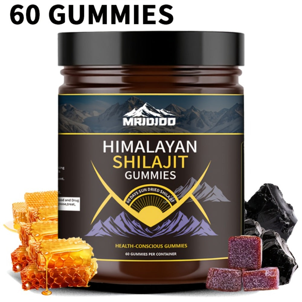 Herbal Supplements with Himiyer Label, Shilajit Fulvic Humic Acid and Manuka Honey Gummies, 30 or 60 Count