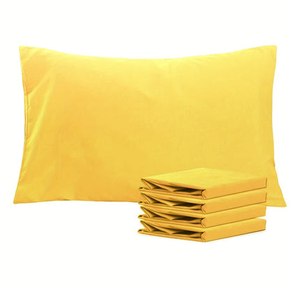 Four-Pack Queen Pillowcase Set in 32 Solid Colors with 20 x 30-Inch Size and Envelope Closure