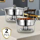 2 Pcs silver with glass lid