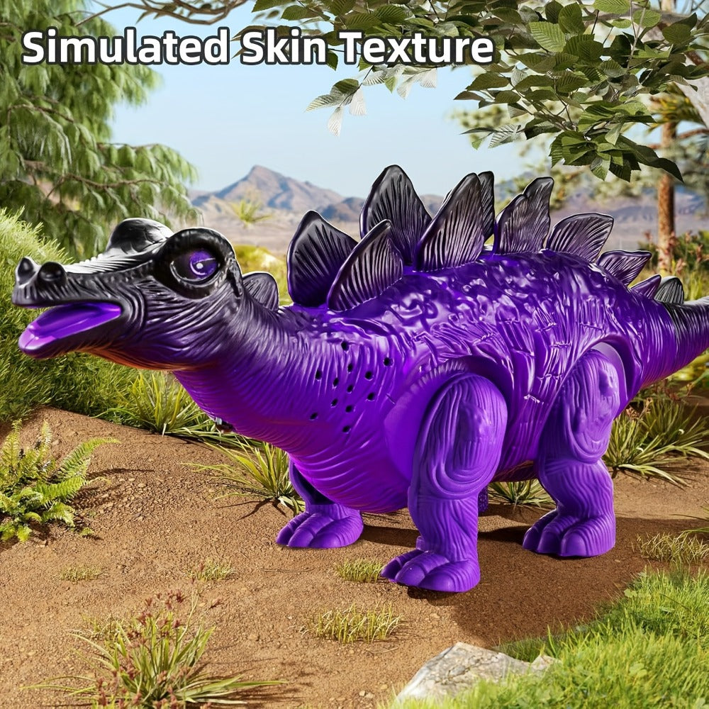 Interactive Dinosaur Toy Set 3 Pack with Walking, Roaring Sound & Lights, Electric T-Rex, Stegosaurus & Brachiosaurus