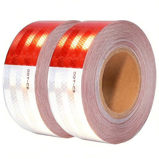DOT-C2 Reflective Tape 2"x60' High Intensity Prismatic Self-Adhesive Safety Strip – Waterproof Wear-Resistant Ultra Bright for Cars Trucks Bikes Helmets Jackets & Outdoor Gear