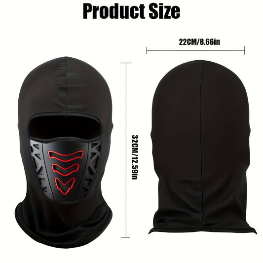 Motorcycle Full Face Mask Winter Thermal – Windproof Anti-Dust Neck Cover, Breathable Air Vents, Cold Weather Balaclava for Men, Snug Fit, Glasses-Compatible Riding Face Mask