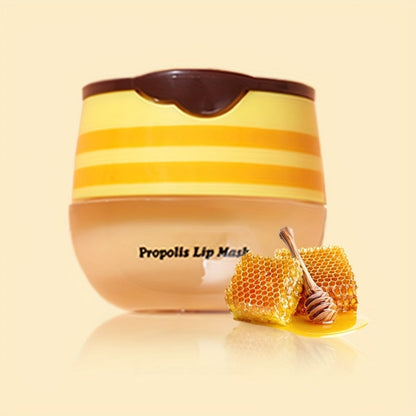 Honey Pot Lip Balm Set 8 Pcs – Propolis & Honey Deep Moisturizing Lip Mask with Applicator Stick, care for Dry Chapped Lips, Nourishing