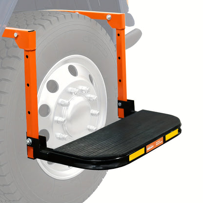 Tire Step Foldable Anti-Slip Thickened – 300 / 500 / 650 lb Capacity Adjustable Height for Truck SUV Trailer Maintenance, Fits Tires Up to 13.5" Wide, Portable
