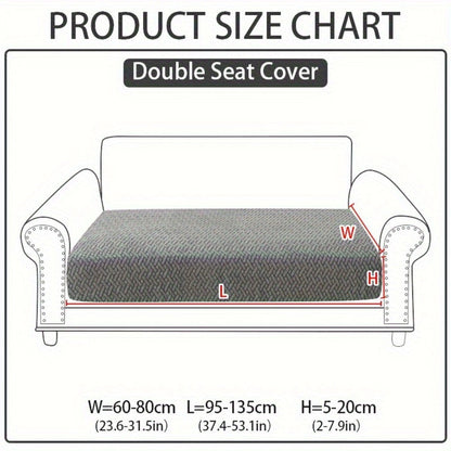 Jacquard Stretch Sofa Cover Non-Slip | Elastic Wear-Resistant Couch Slipcover, Polyester Jacquard Fabric, 1 to 4 Seat Sectional L-Shape, Armrest Backrest, Machine Washable