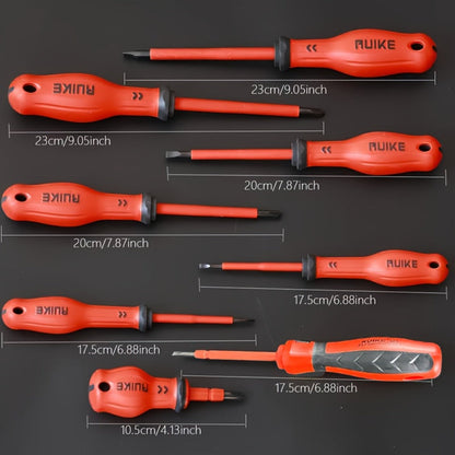 Eight-Piece Magnetic Tip Screwdriver Set with Four Slotted and Four Phillips Tools in Multiple Shaft Lengths