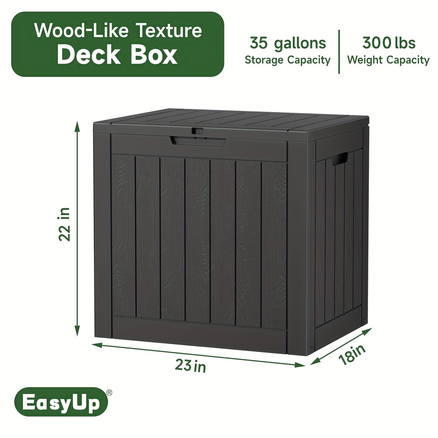 Outdoor Storage Box | Lockable Weatherproof Deck Box Patio Garden