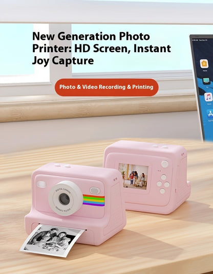 Instant Print Digital Camera with 1-Second Photo Printing | 1080P HD Screen, Selfie & Video Camera, 3 Rolls Paper Included | Portable Travel Camera Gift for Kids, Teens & Adults