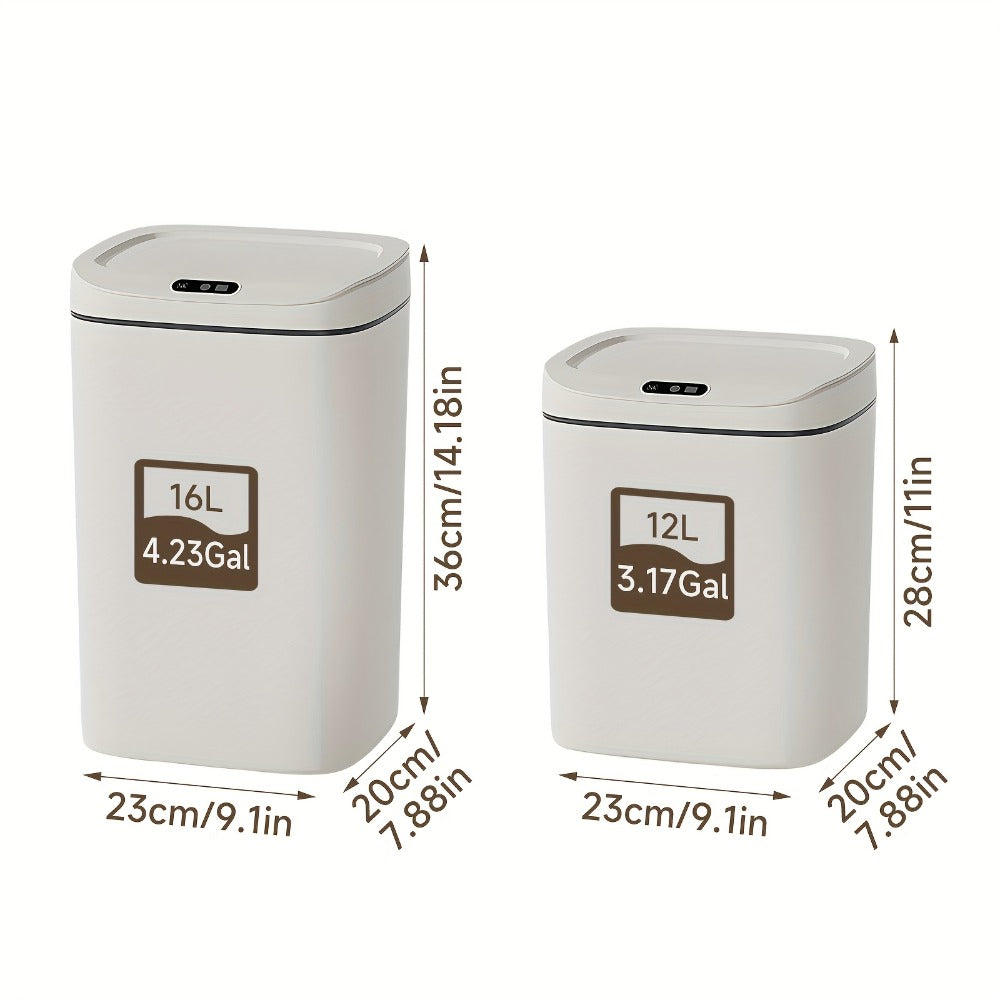 Motion Sensor Trash Can Touchless – Smart Hands-Free Trash Bin with Sealing Lid & Odor-Blocking Technology, Trash Bag Fixing Ring, Easy Clean Durable Design for Kitchen, Office & Bathroom