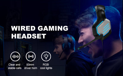 NPET Gaming Headset PS4 PS5 Xbox One PC Noise Cancelling Mic Stereo Over-Ear Headphones Blue LED Bass Surround Sound Soft Memory Earmuffs Wired 1-Pack 2-Pack Bundle