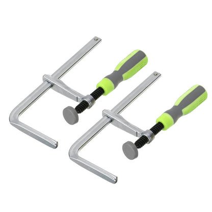 Two-Piece Track Saw Rail Clamp Set with Quick-Adjust Handles for 19 mm and 20 mm Worktable Holes