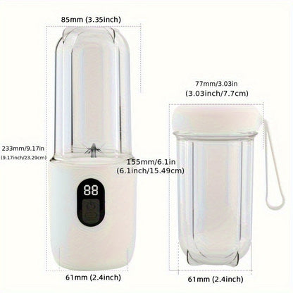 Portable Blender Family with Slim Digital Purple or White Models and Blue or Pink Double-Cup Options